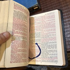 Collins Genuine Morocco Black Leather Red Letter Concordance Bible
