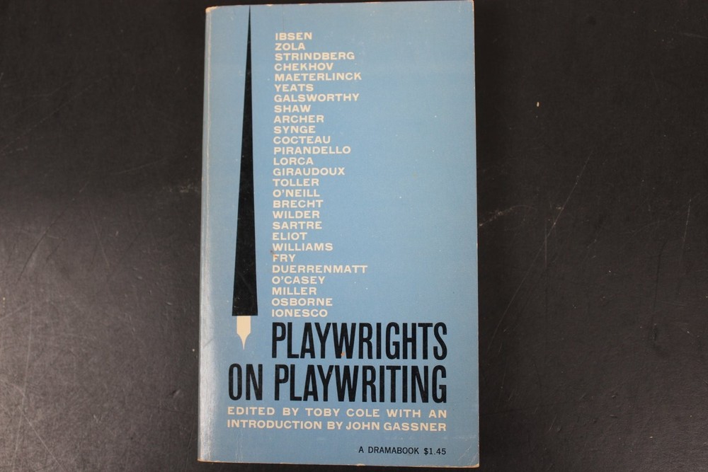 Playwrights on Playwriting Cole 1963 Drama Theory Anthology Hill & Wang PB ~VG