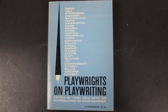 Playwrights on Playwriting Cole 1963 Drama Theory Anthology Hill & Wang PB ~VG