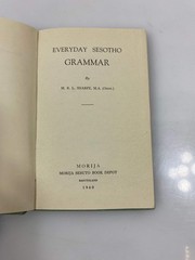 Everyday Sesotho Grammar by Sharpe Ex-library 1960 HC