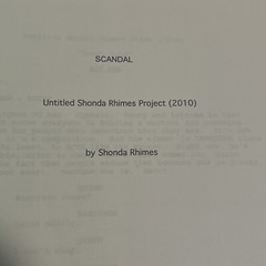 Scandal By Shonda Rhimes Untitled Shonda Rhimes Project 2010 Pilot