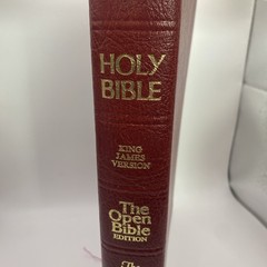 The Open Bible Edition KJV With Prophecy, Red Letter, World Bible Society, EUC!