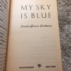 My Sky Is Blue Loula Grace Erdman 1965 Willow Books School Story Romance Book