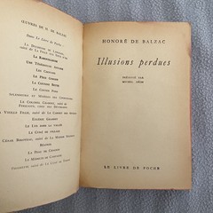 Illusions Perdues (French Edition) – Honore de Balzac 1962 Vtg Rare