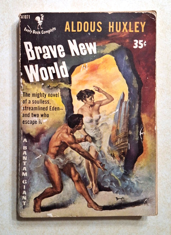 Brave New World Aldous Huxley 1952 Bantam Paperback First Printing A1071 Vintage