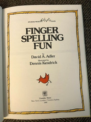 Finger Spelling Fun (Easy-read Activity) David Adler American Sign Language ASL