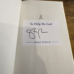 Mike Pence – SIGNED Book So Help Me God AUTOGRAPH Vice President hardcover 2024