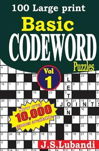 100 Large print Basic Codeword puzzles by J S Lubandi: New