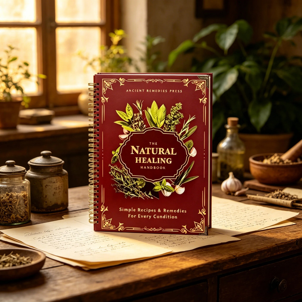 The Natural Healing Handbook, Spiral-Bound Guide For Herbal Remedies And Natural