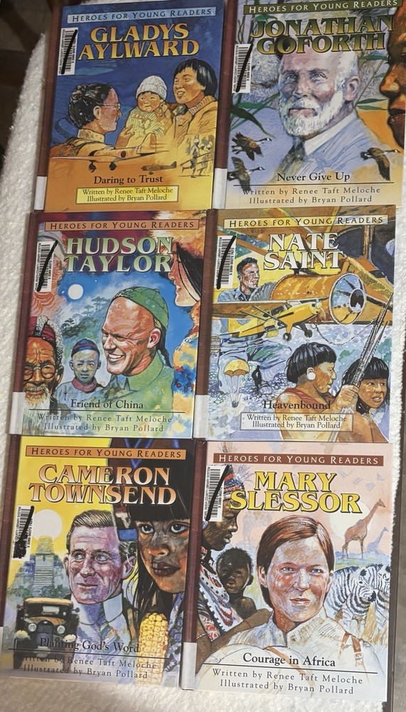 Heroes For Young Readers Lot Of 7 Books Moloche / Pollard YWAM Publishers HC