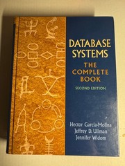 Database Systems The Complete Book Garcia-Molina 2008 Second Edition Pearson