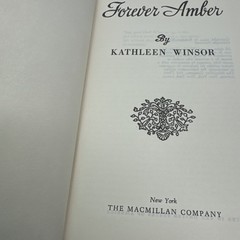 Forever Amber Kathleen Winsor Hardcover Best Seller Library Macmillan Vintage