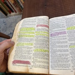 VTG 1973 Holy Bible New Analytical Edition Dickson KJV Moroccan Leather DAMAGED