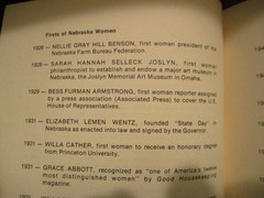 book Women of Nebraska Hall of Fame by Peggy Kelley 1976 Nebr History 112 pages