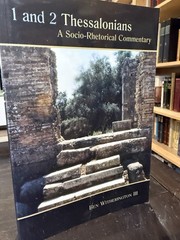 1 & 2 THESSALONIANS Ben Witherington III A Socio-Rhetorical Commentary Eerdmans