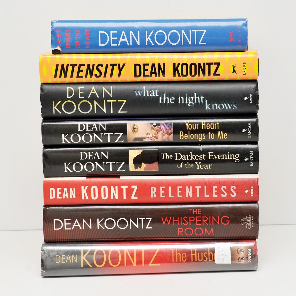 Lot of 8 Dean Koontz Hardcover Books w/DJs Mystery Thriller Novels Mixed Titles