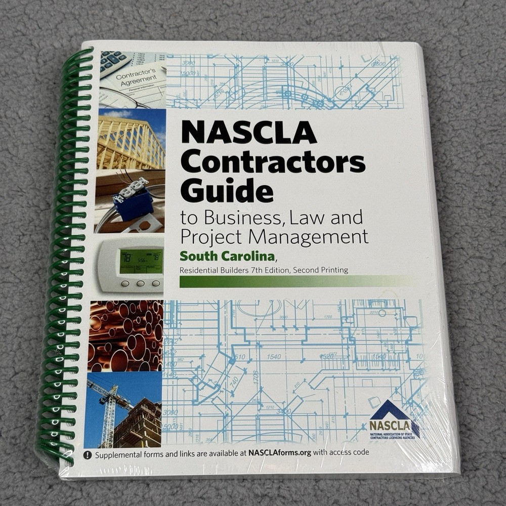NASCLA Contractors Guide South Carolina 7th Edition New Sealed Residential Build