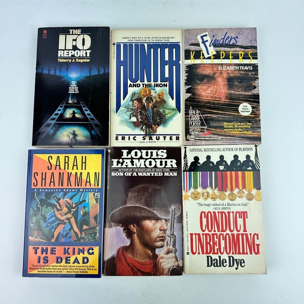 Lot of 6 Mystery Western PB Novels/Books Multiple Titles & Authors