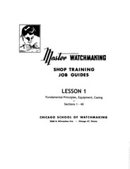 Chicago School of Watchmaking – Complete Course – Paperback (720 Pages) Sweazey