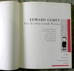 Edward Gorey: The Gashlycrumb Tinies: 1998 Deluxe Engagement Book, Hardcover