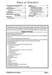 YAESU FT-450D Transceiver Operation Manual Operation Guide, TOUGH SPIRAL BINDING