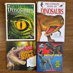 Huge Lot of Kids Dino Books DK Eyewitness Dinosaur, Smithsonian, Jurassic World
