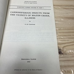 Coal Age Fossils From Mazon Creek Scientific Papers Vol III 1979 Illinois