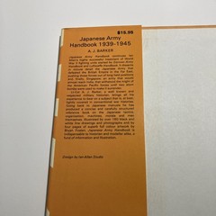 HIPPOCRENE: JAPANESE ARMY HANDBOOK 1939-1945 (1979) VG- 128pgs HCDJ