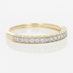 .19ctw Diamond Pavé Milgrain Scroll Wedding Band Ring 14k Yellow Gold Size 7.75