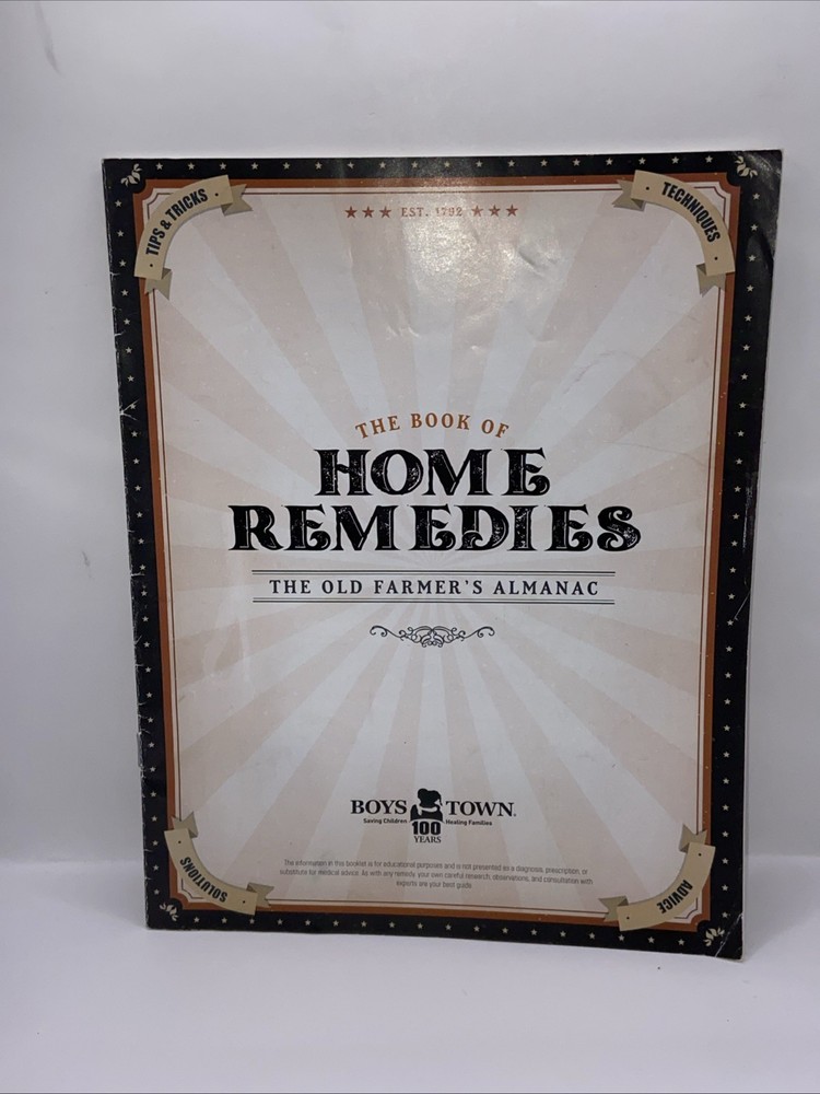 The Old Farmer’s Almanac Book of HOME REMEDIES Booklet Boys Town *2021 edition