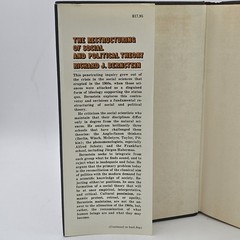 The Restructuring Social Political Theory Bernstein 1976 HC w/DJ 1st Ed