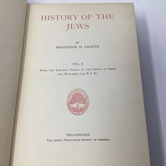 History Of The Jews Heinrich Graetz 1891-1898 Volumes 1-6 Antique Book Set