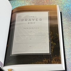 NKJV The Prayer Bible: Pray God’s Word Cover to Cover Black Hardcover Red Letter