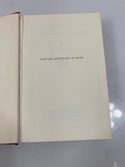 Harvard Dictionary of Music by Apel Ex-library 1964 HC