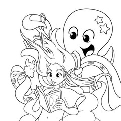 Mermaid Coloring Book: For Kids Ages 4-8, 9-12